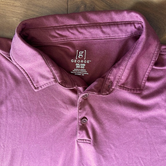 George Burgundy Polo Shirt size 2XL - Picture 3 of 3